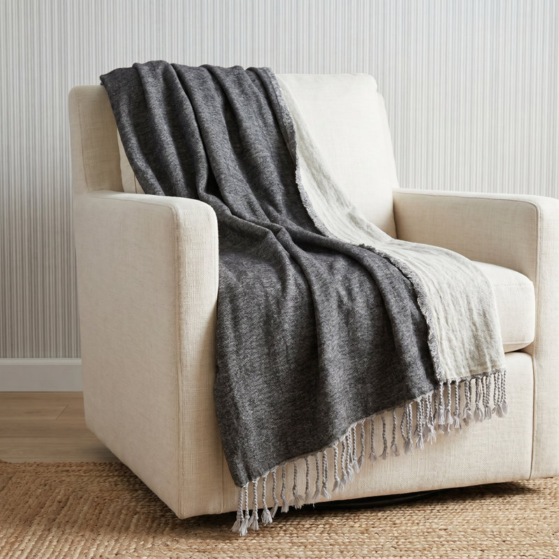 Birch Lane™ Cosette Merino Reversible Wool Throw & Reviews | Birch